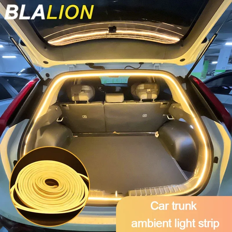 Emitting Color: 6000K Cold White - BLALION ?°??°• Frunk Brighten LED Strip Modified Ambient Light For Tesla Model 3 Y S 5M Waterproof Flexible Atmosphere Lamp 트? ??¬ ?•°?„?–?트