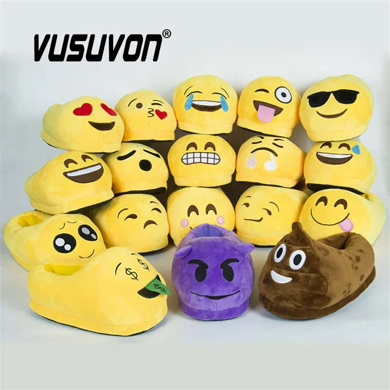 Color: Chocolate, Shoe Size: 42 - Indoor Slippers Warm Winter Home Fluffy New Fashion Men Women Bread Demon Soft Plush Shoes Unisex Cute Funny Christmas Gift