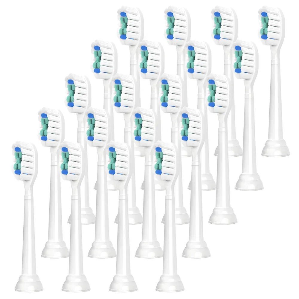 Color: Light Grey - Replacement Toothbrush Heads Compatible with Philips Sonicare Electric Toothbrush Brush Head 1100 2100 4100 5100 5300 6100 7500