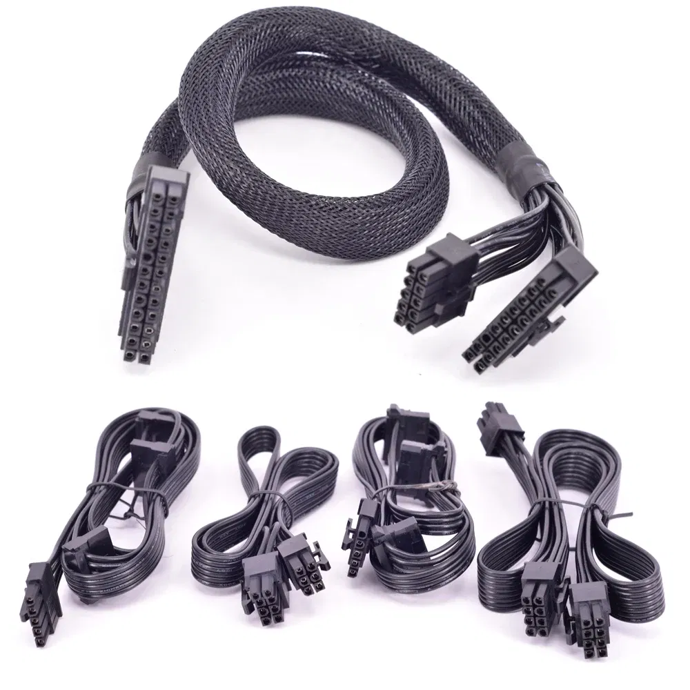 Color: Gold, Cable length: Other - For Cooler Master V700 V850 V1000 V1200 ATX 24 Pin PCIe 6Pin 6+2Pin 8Pin 5Pin Peripheral 4Pin SATA PSU Power Supply Cable