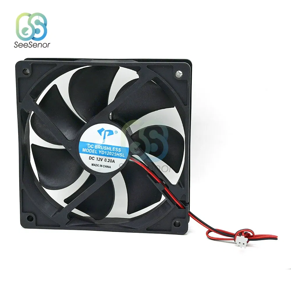 Color: Green - 120mm 12cm 12025 Fan 5V 12V 24V 120mm*120mm*25mm Fan DC Brushless Cooling Fan 120x120x25mm 2PIN PC Computer Case Cooler