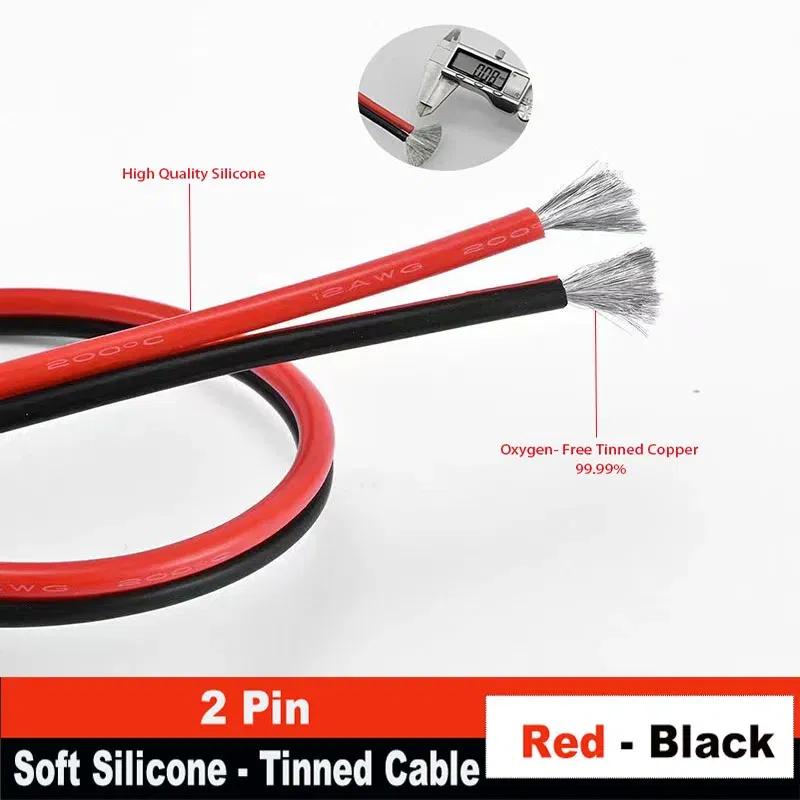Color: WHITE, Specification: 10 AWG, Length: 10m - Super Soft 2 Pin Red and Black Silicone Cable 28awg 26awg 24 22 20 18 16 14 12awg 10awg 8awg High Temperature Tinned Copper Wire
