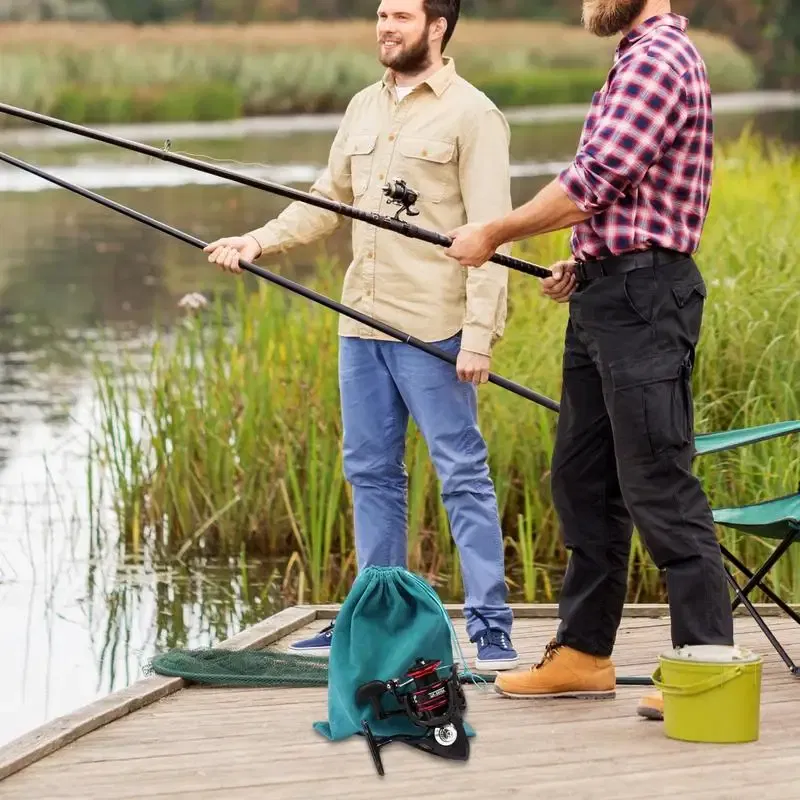 Color: Blue, Ships From: CHINA - Drawstring Fishing Reel Storage Bag Portable Fishing Reel Protect Fishing Tackle Bag Accessory Bag