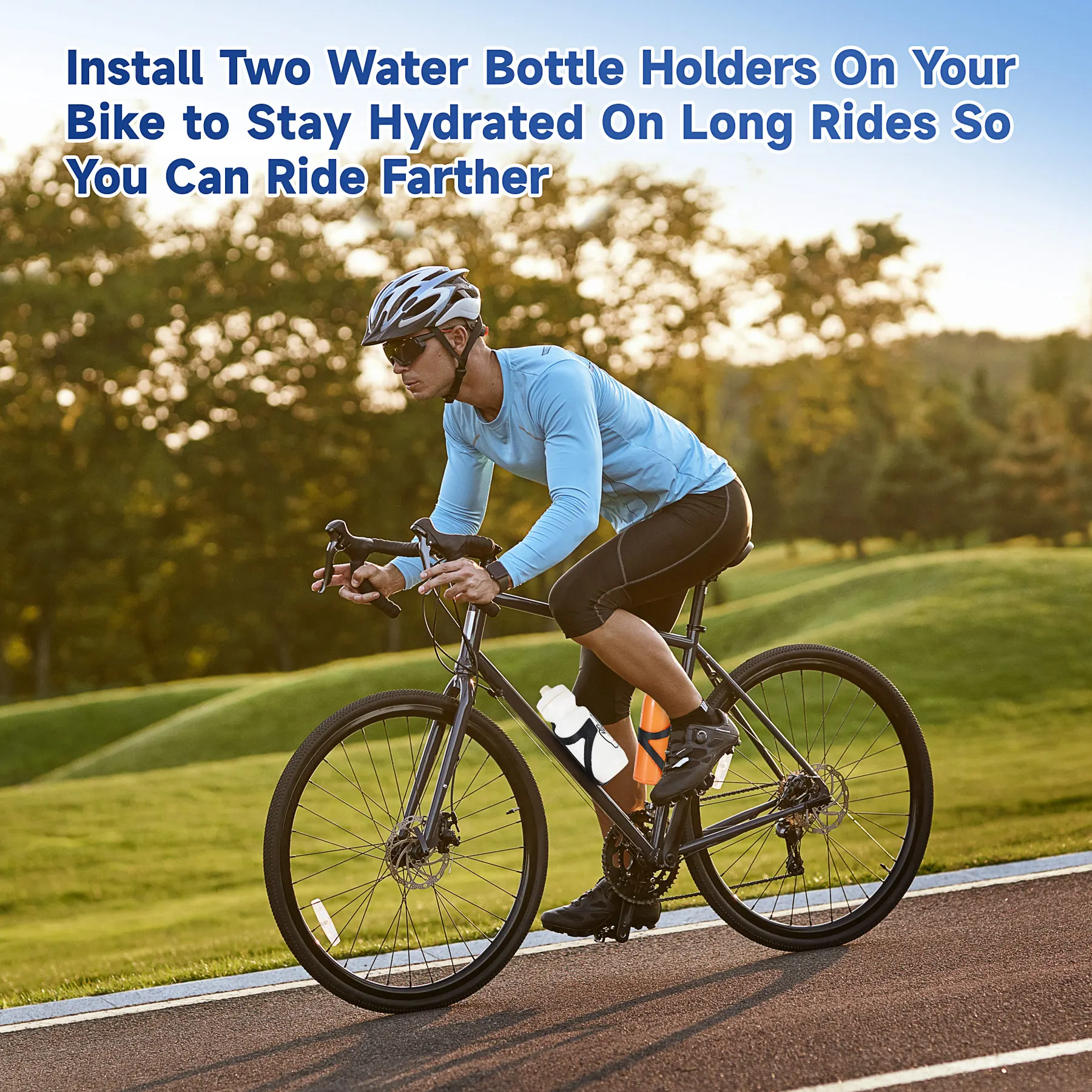 Color: Yellow - HUALONG Bike Water Bottle Holder Plastic Carbon Fiber Water Bottle Cage Road Bikes Mountain Bicycle Water Bottl Drink Cup Holder