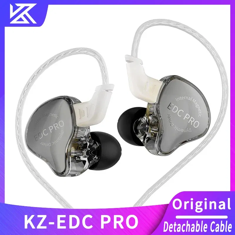 Color: WHITE - New KZ EDC PRO HIFI 3.5MM AUX Wired Earphone Dynamic High Performance Monitor In-Ear Earbuds Detachable Cable Harman EDXPRO Lite