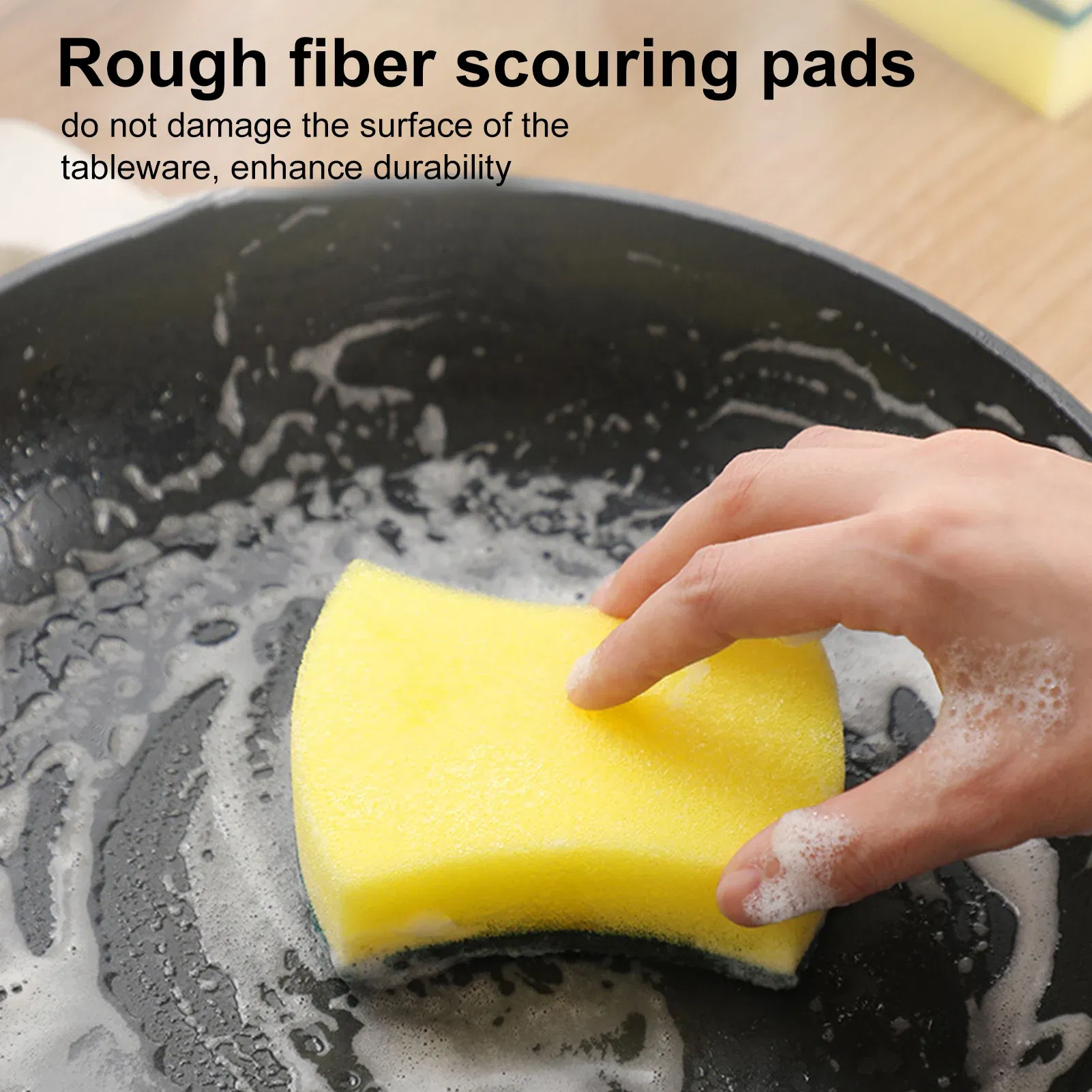 Color: WHITE, Ships From: CHINA - Dishwashing Sponge Kitchen Nano Emery Magic Clean Rub Pot Rust Focal Stains Sponge Sponge Removing Kit Cleaning Brush Sponges