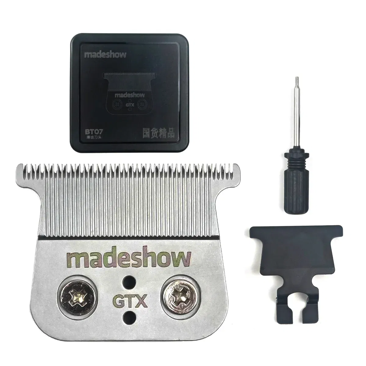 Color: Blue - Madeshow KULILANG M5F M10 R66 R77F Original Ultra Thin Fade Blade Hair Clipper Wedge Cutter Head Trimmer Replacement Accessory