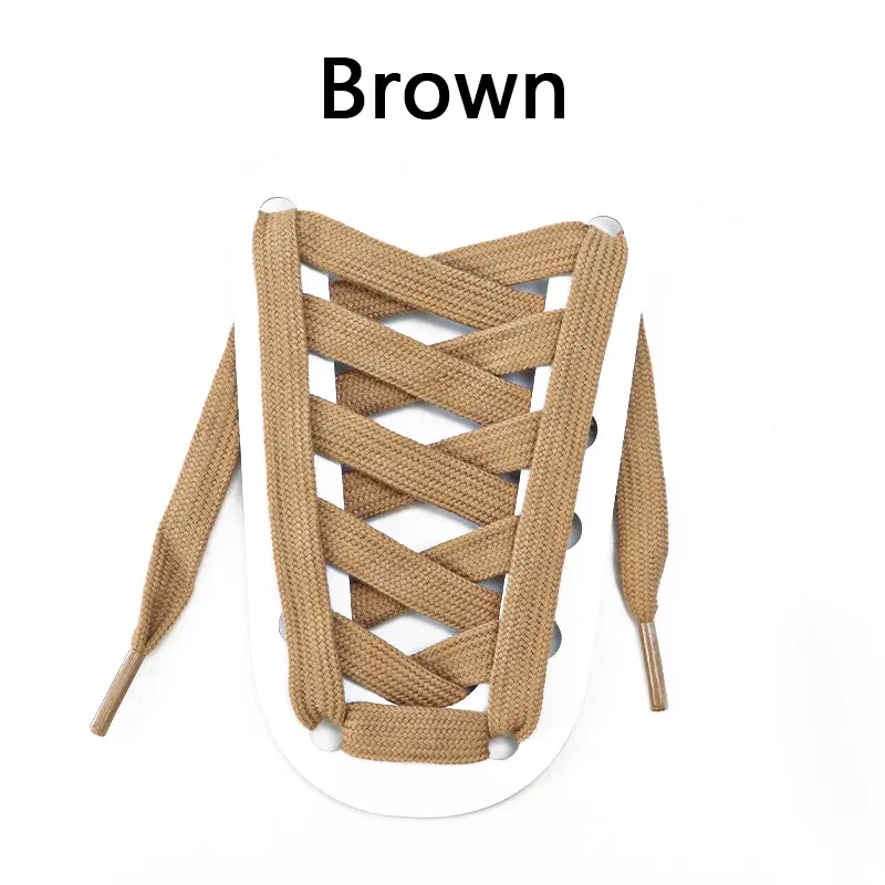Color: Brown, Ships From: CHINA, Length: 100cm - 1 Pair Flat Shoelaces for Sneakers Rugged Wear-resistant Classic Canvas Sports Shoe Laces Women Men Shoelace Solid Double Cotton