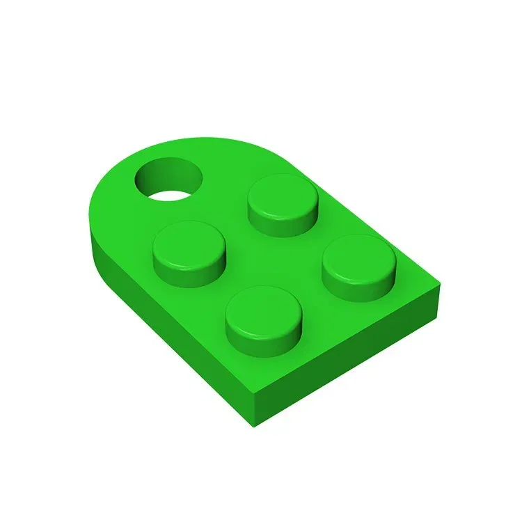 Color: Clear - Gobricks 1pcs Moc Bricks Plate Special Parts 3x2 with Hole Compatible with 3176 Assemble Building Block Kids Toys DIY Gift Adult