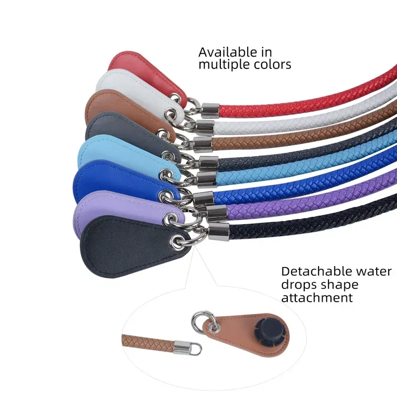 Color: WHITE, Ships From: CHINA - New 1 pair Obag PU Woven braided leather Rope Handles straps round handlefor O Bag accessoires