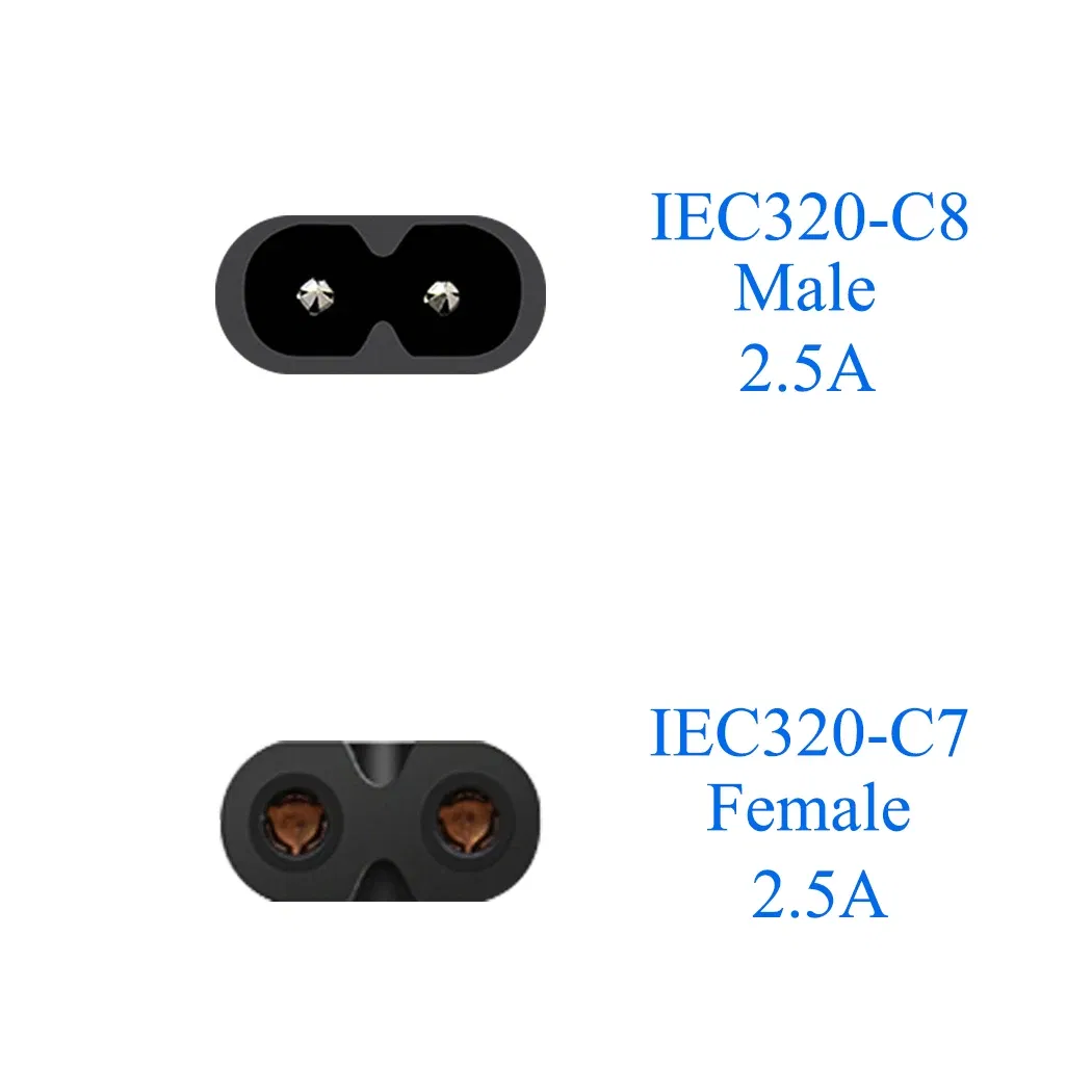 Color: Other, Standard: Other - JORIDNO IEC320 C8 TO C7 Power adapter,IEC 320 C7 C8 Figure 8 left right angle AC Power adapt C7 TO C8 PLUG CONVERTER