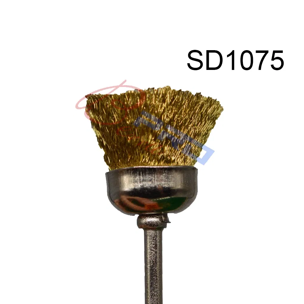 Color: light yellow - RolinStar 1pcs Steel Wire Wheel Buffing Drill bit Rotary Tools Grinder Welding clean Cups for Metal Rust Removal wool Brush