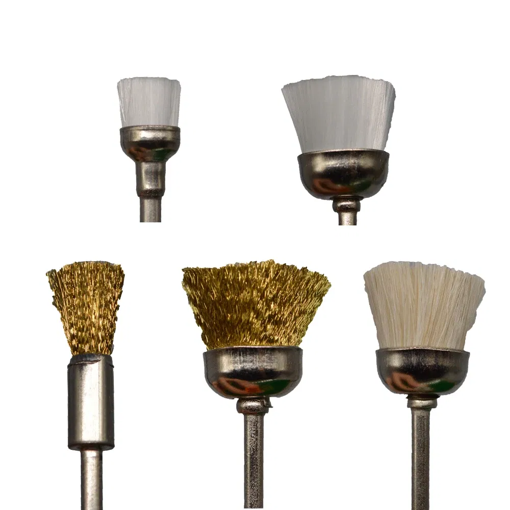Color: light yellow - RolinStar 1pcs Steel Wire Wheel Buffing Drill bit Rotary Tools Grinder Welding clean Cups for Metal Rust Removal wool Brush