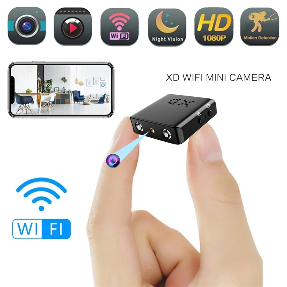 Sensor Size: 1/3" - BKW1 Camera Smallest Cam Mini WiFi 1080P IR-Cutting Camera Night Motion Detection For Home Office Security Surveillance