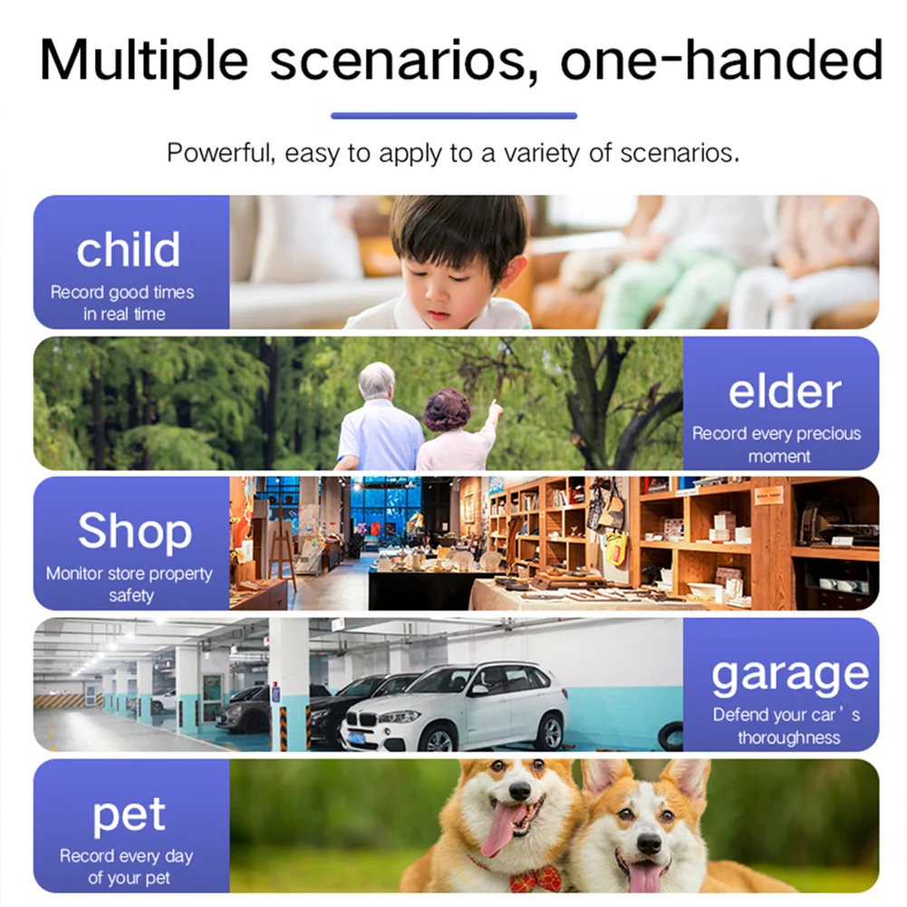 Sensor Size: 1/3" - BKW1 Camera Smallest Cam Mini WiFi 1080P IR-Cutting Camera Night Motion Detection For Home Office Security Surveillance