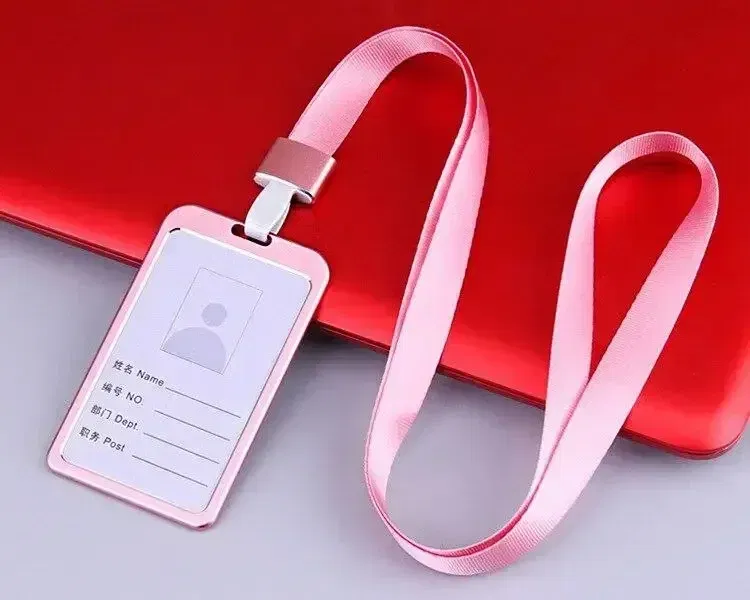 Color: Tiger Stripe - Aluminum Alloy Card Cover Case Women Men Work Name Bank ID Card Holders Business Badge Case Credit Card Badge Case Bag Pouch