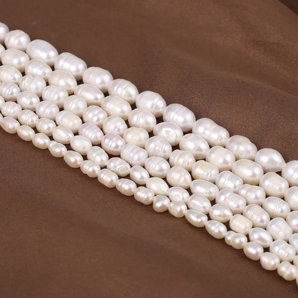 Color: WHITE, Item Diameter: 4mm - Rice Beads A Quality Natural Freshwater Pearls 5-6mm Loose Spacer Beads for Jewelry Making Supplies DIY Women Necklace Bracelet