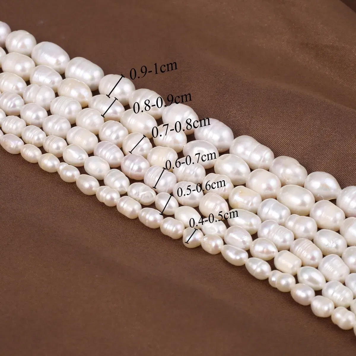 Color: WHITE, Item Diameter: 4mm - Rice Beads A Quality Natural Freshwater Pearls 5-6mm Loose Spacer Beads for Jewelry Making Supplies DIY Women Necklace Bracelet