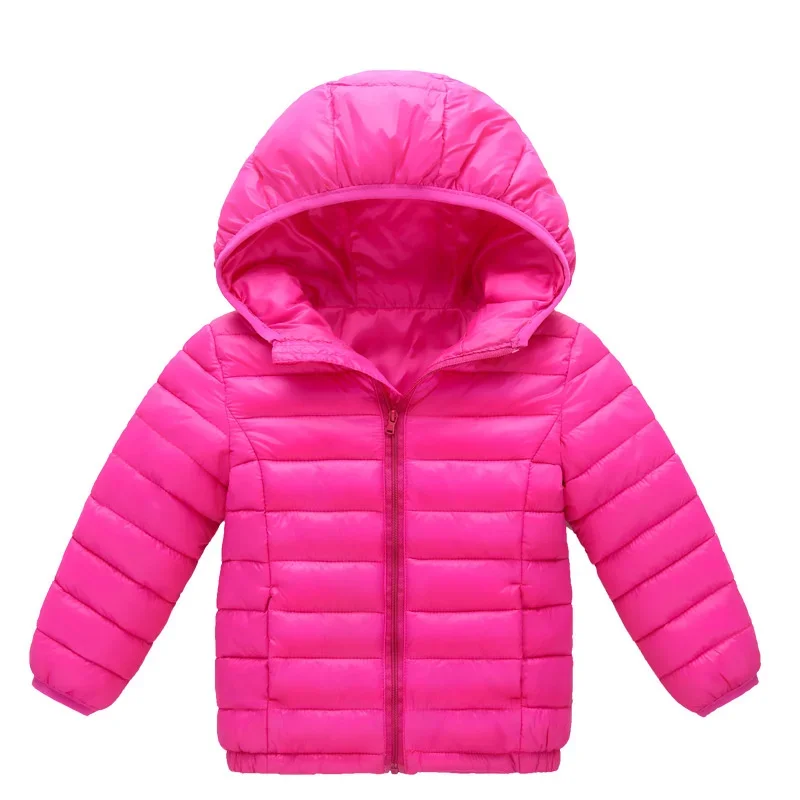 Color: black, Kid Size: 3T - Boys Girls Autumn Down Coats Kids Winter Windproof Jackets Children Solid Color Hooded Outerwear Teenager Fashion Warm Clothing