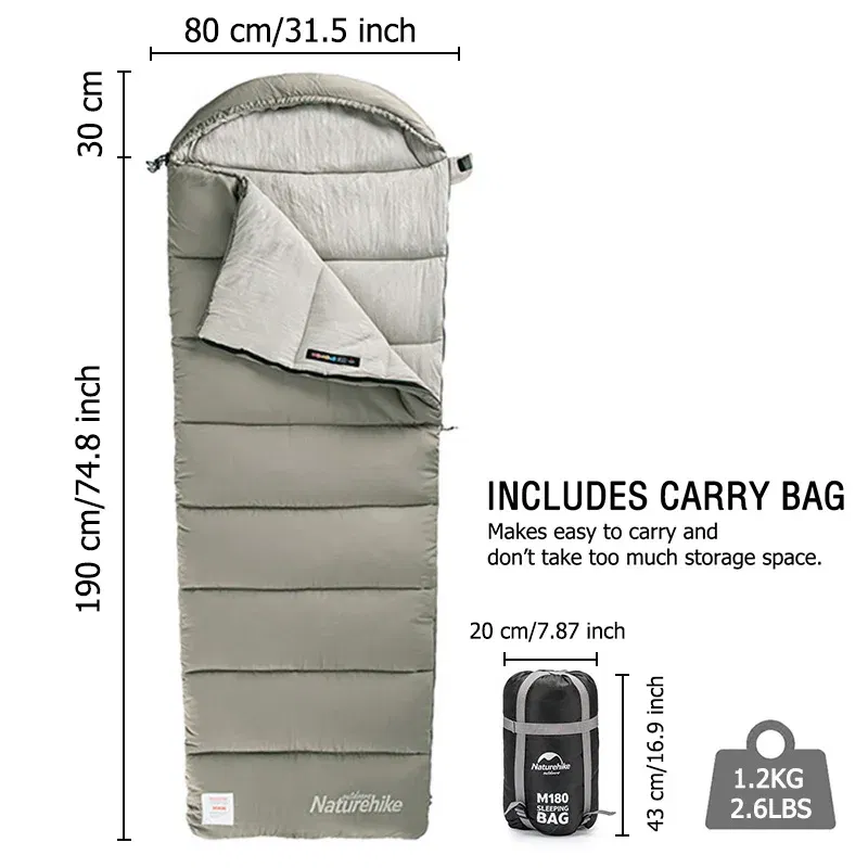 Color: Clear, Ships From: CN - Naturehike Winter Sleeping Bag M400 Ultralight Envelope Sleeping Bag Cotton Spliced Sleeping Bag Washable Outdoor Camping