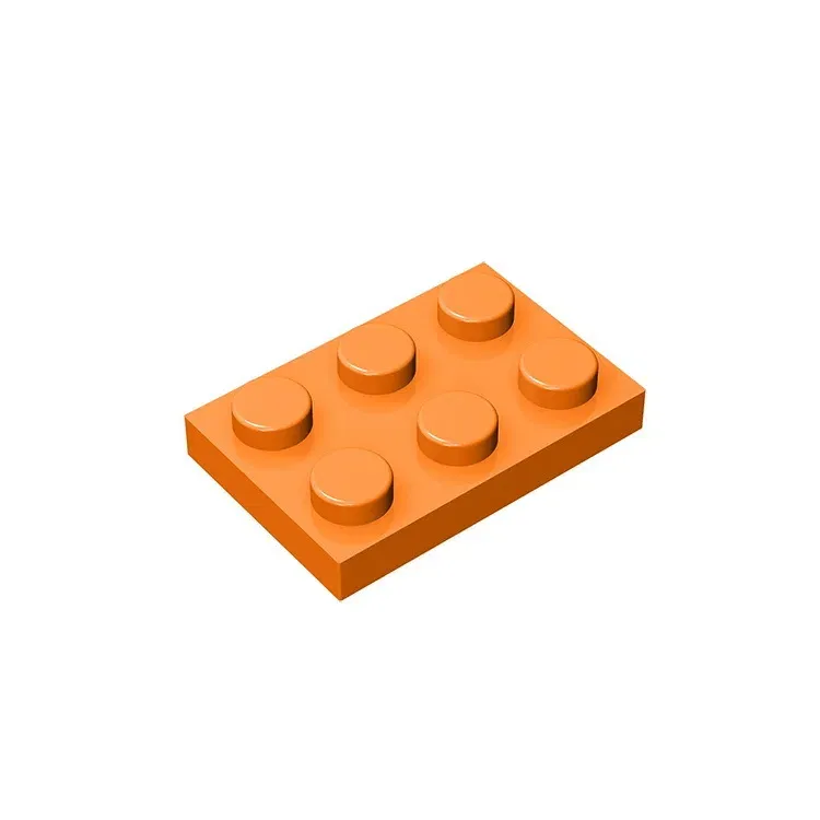 Color: green - Educational Assemblage GOBRICKS Plate 2 x 3 compatible with lego 3021 pieces of children's toys building block Particles Plate