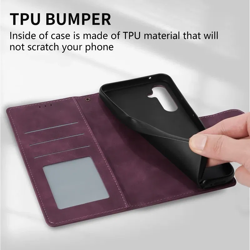 Color: Blue, Bundle: Case & Strap, Material: PU - Wallet Card Slot Holder Magnetic Flip Leather Case For Samsung Galaxy S23 Ultra S22 Plus S21 FE S20 A12 A13 A14 A34 A52 A53 A54