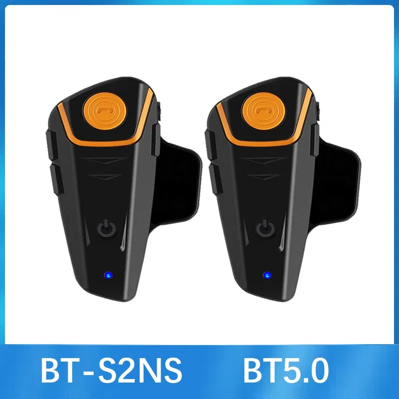 Color: WHITE - BT-S2NS Motorcycle Helmet BT Headset Intercom Moto Waterproof Multi BT Interphone 1000M Interfones MP3 FM Intercomunicador