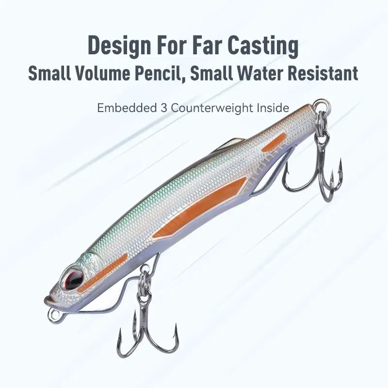 Size: 120mm, Color: Red - Kingdom Fishing Lures Sinking Pencil 11g 16g 22g Far Casting Wobblers Artificial Hard Baits Fishing Tackles Lure For Pike Bass