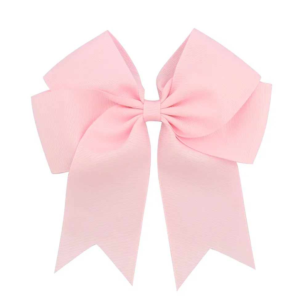 Color: Brown - 6 Inches Colorful Elegant Hair Bows With Clip Kids Girls Grosgrain Ribbon Hair Clip Hairgrips Headwear Baby Hair Accessories