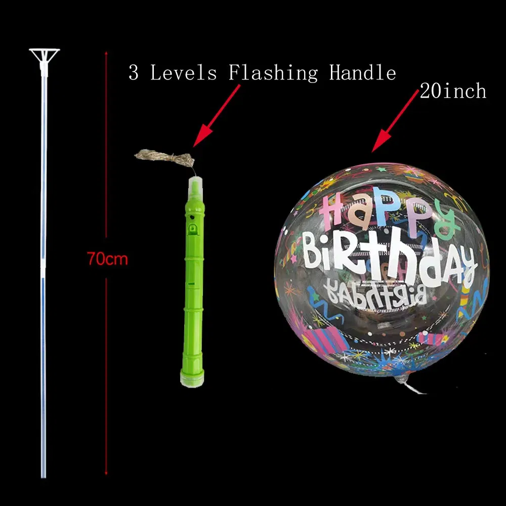 Color: Olive, Ballon Size: 10inch, Shape: X - 1/5/10/20/30pcs LED Light Up BoBo Balloons Colorful 3 Levels Flashing Handle 20 Inches Bubble Balloon 70cm Stick