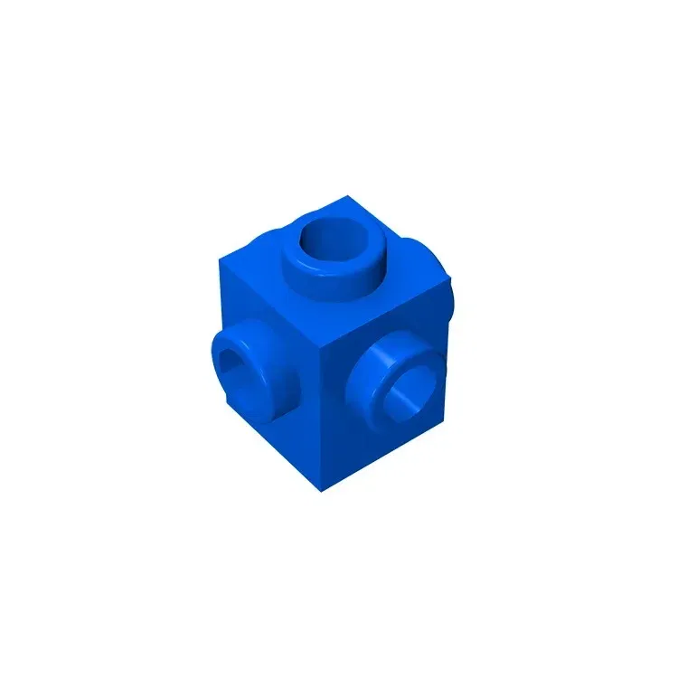 Color: Red - Gobricks GDS-650 BRICK 1X1 W. 4 KNOBS compatible with lego 4733 children's DIY Educational Building Blocks Technical
