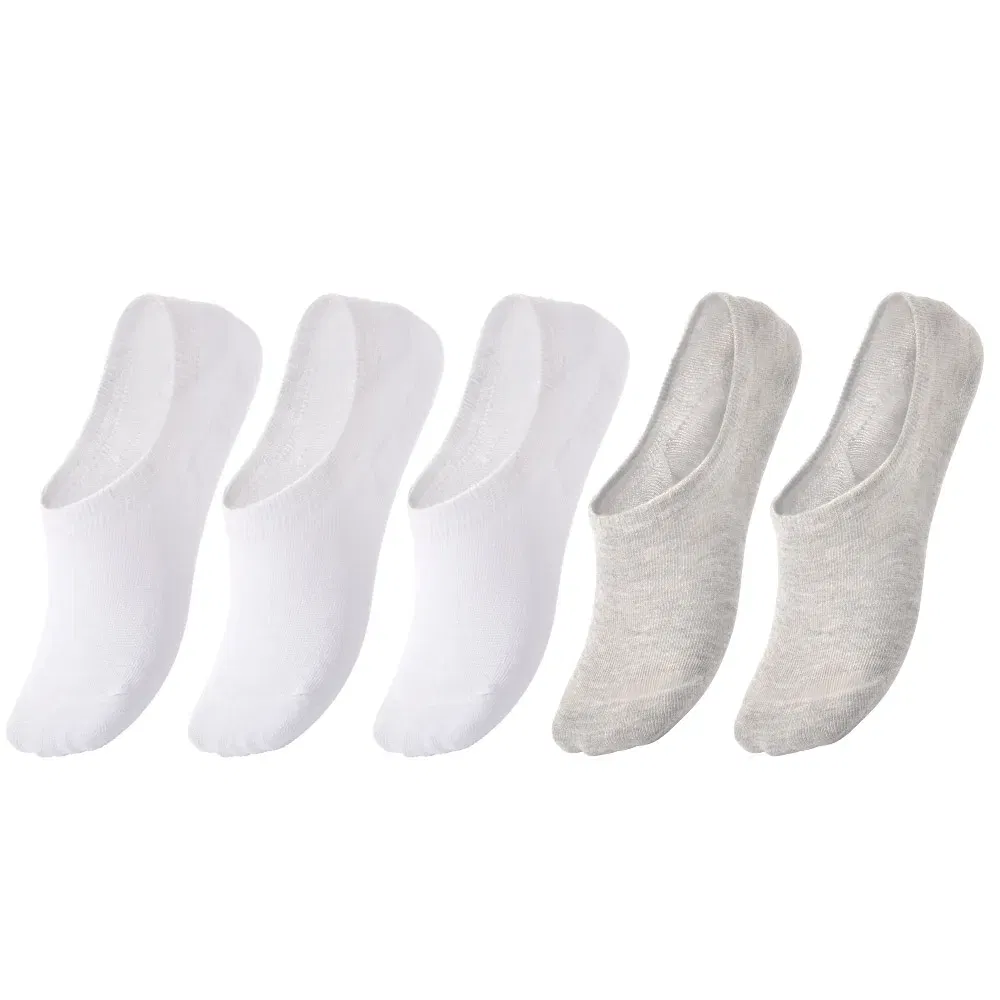 Color: Orange, Size: 2-3T - 5 pairs of boys girls children soft invisible socks low casual cotton leisure sailing anti-skid stealth non-display