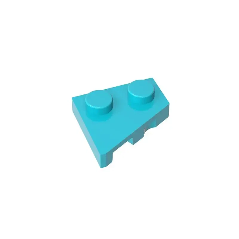 Color: VIOLET/?«?—?…° - Gobricks 10PCS Parts Wedge, Plate 2 x 2 Left Compatible with 24307 pieces of children's toys Building Blocks Educatonal Techni