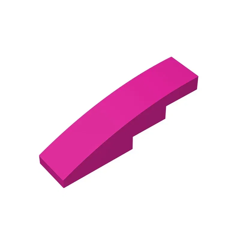 Color: CORAL RED - Gobricks GDS-658 Slope, Curved 4 x 1 compatible with lego 11153 61678 pieces of children's DIY Educational Building Blocks