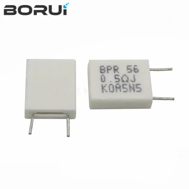 Resistance: 0.01r - 10pcs BPR56 5W 0.001 0.1 0.15 0.22 0.25 0.33 0.5 ohm Non-inductive Ceramic Cement Resistor 0.1R 0.15R 0.22R 0.25R 0.33R 0.5R