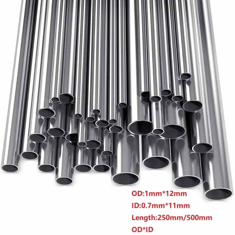 Specification: 3x2mm, Length: 45cm - 1-10pcs 304 Stainless Steel Round Capillary Seamless Straight Tube 1mmx0.7mm 4x3mm6x4mm8x6mm10x8mm10x9mm12x11mm 250mm/500mm Long