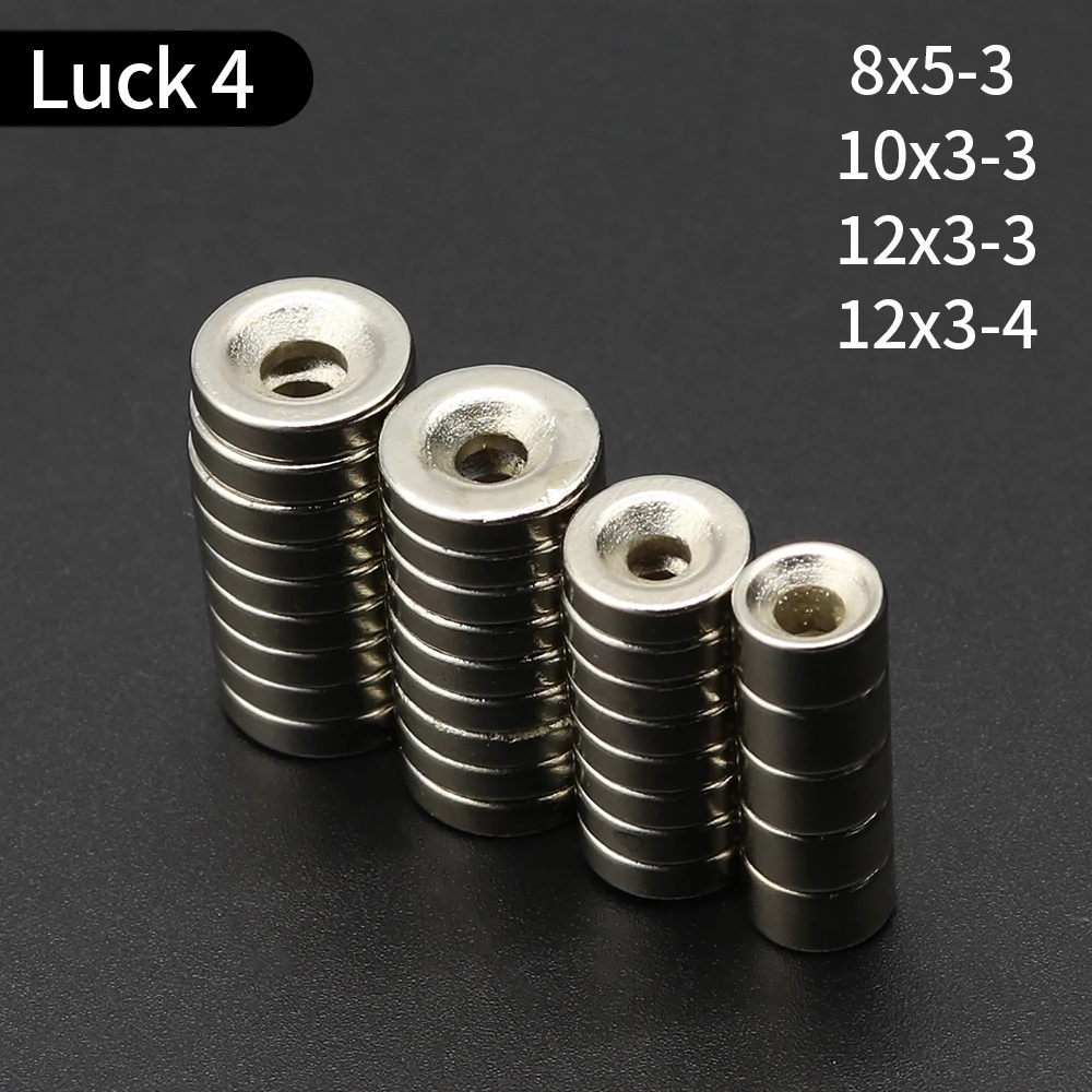 Color: Orange, Size: 4m - Round Magnet 8/10/12/15/20/25/30mm x Hole3/4/5/6mm Neodymium Magnet N35 Permanent NdFeB Super Strong Powerful Magnets With hole
