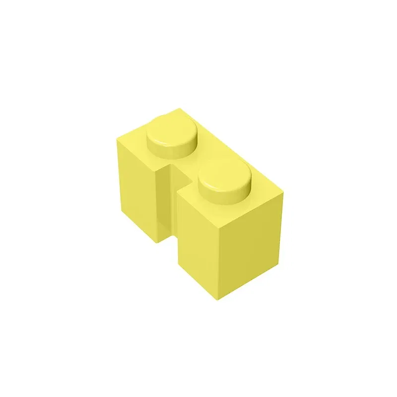 Color: wood - Gobricks GDS-798 BRICK 1X2 W. GROOVE compatible with lego 4216 children's DIY Educational Building Blocks Technical