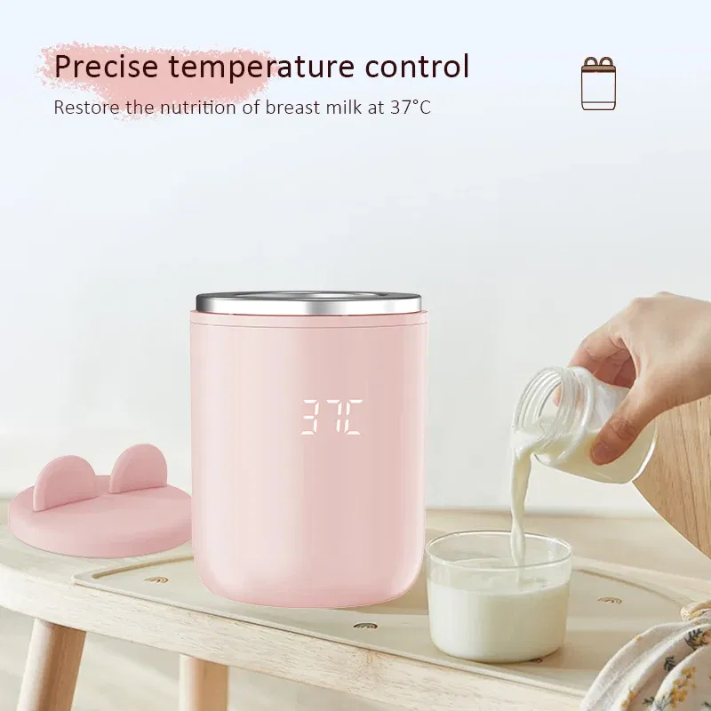 XIMYRA N1S Portable Baby Bottle Warmer, Fast Heating Travel Milk Warmer, 8800mAh Breastmilk Warmer On The Go with 3 Adapters