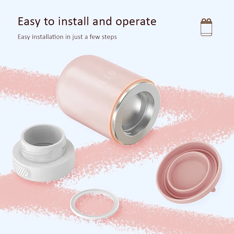 XIMYRA N1S Portable Baby Bottle Warmer, Fast Heating Travel Milk Warmer, 8800mAh Breastmilk Warmer On The Go with 3 Adapters