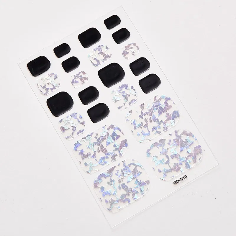 Color: SKY BLUE - 22 Tips/Sheet Nail Sticker Album Nail Designs Manicure Nail Accesoires Nail Art Stickers Nail Wraps DIY Women Salon Loveliness