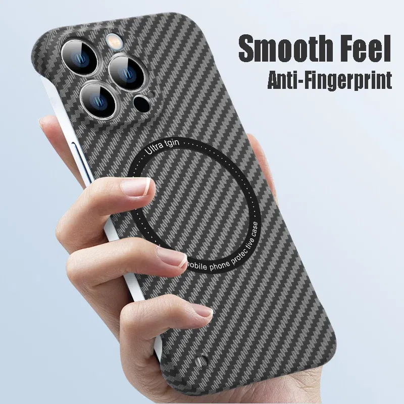 Color: Fluorescein, Material: Nylon - Luxury Carbon Fiber for iPhone 11 14 Plus 12 13 Pro Max Magsafe Case Magnetic Wireless Hard Thin Slim Cover for iPhone 13 14 Max