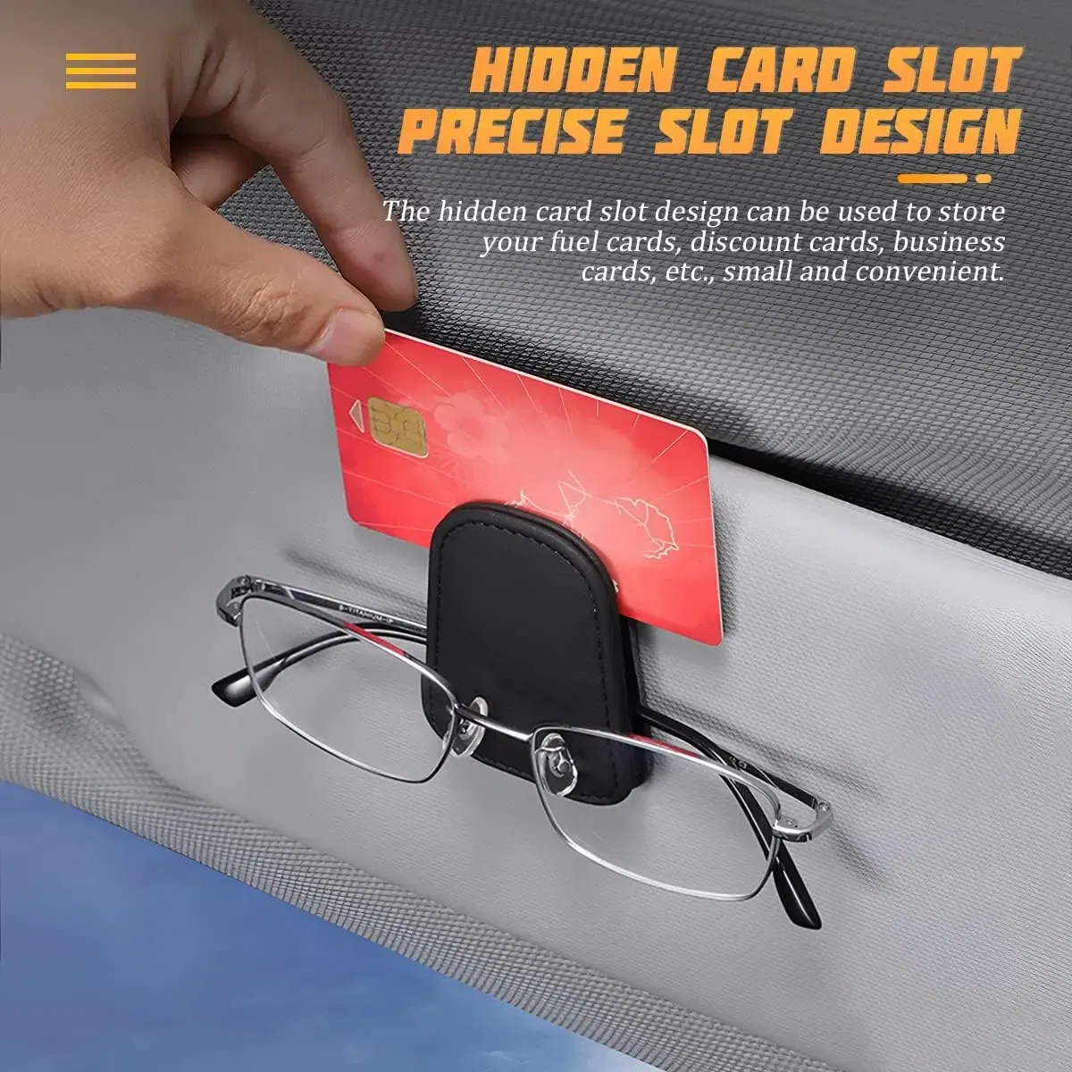 Color Name: Green - Sunglasses Holders for Car Sun Visor, Leather Eyeglasses Hanger Mounter, Magnetic Glasses Holder and Ticket Card Clip