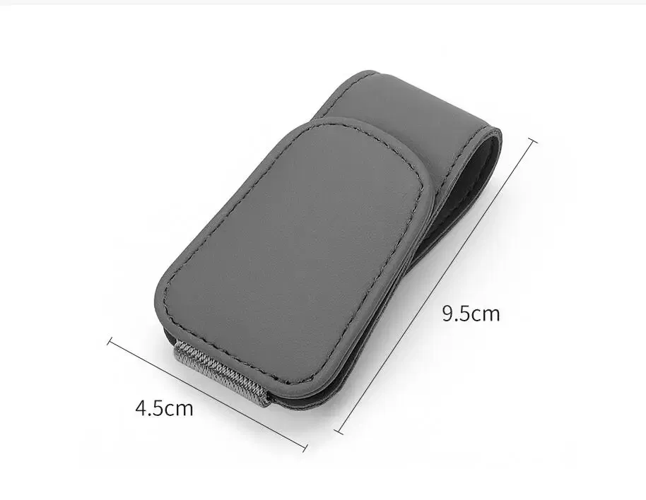 Color Name: Green - Sunglasses Holders for Car Sun Visor, Leather Eyeglasses Hanger Mounter, Magnetic Glasses Holder and Ticket Card Clip