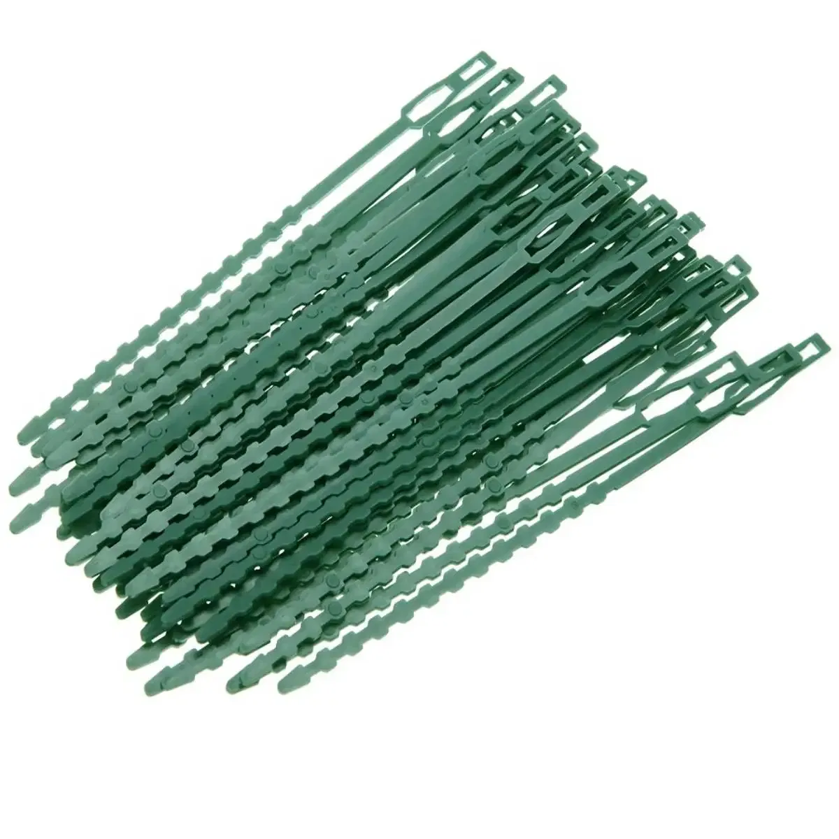 Size: L, Color: Brown - 30/50/100/200Pcs Reusable Garden Cable Ties Plant Support Shrubs Fastener Tree Locking Nylon Adjustable Plastic Cable Ties Tools