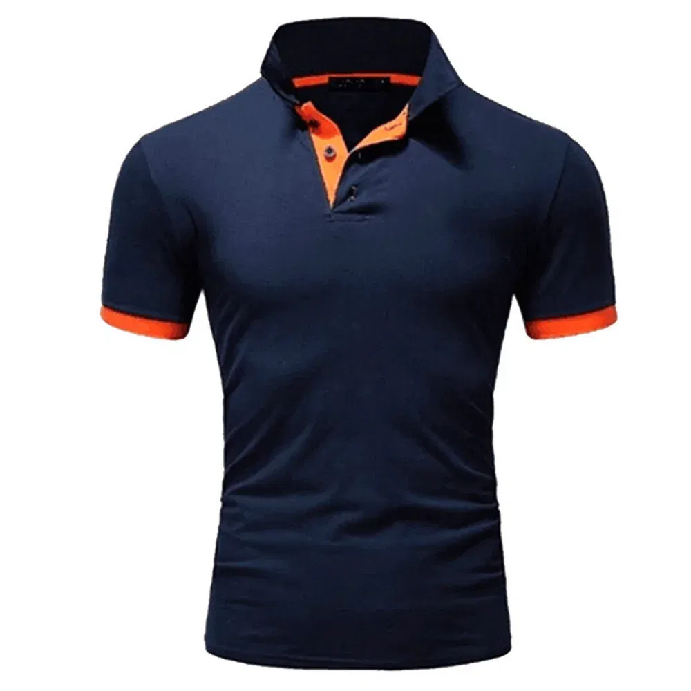 Color: Khaki, Size: XXL - Men's Short Sleeve Polo Shirts Casual Slim Fit Basic Designed Shirts Quick-drying Anti-wrinkle Tops