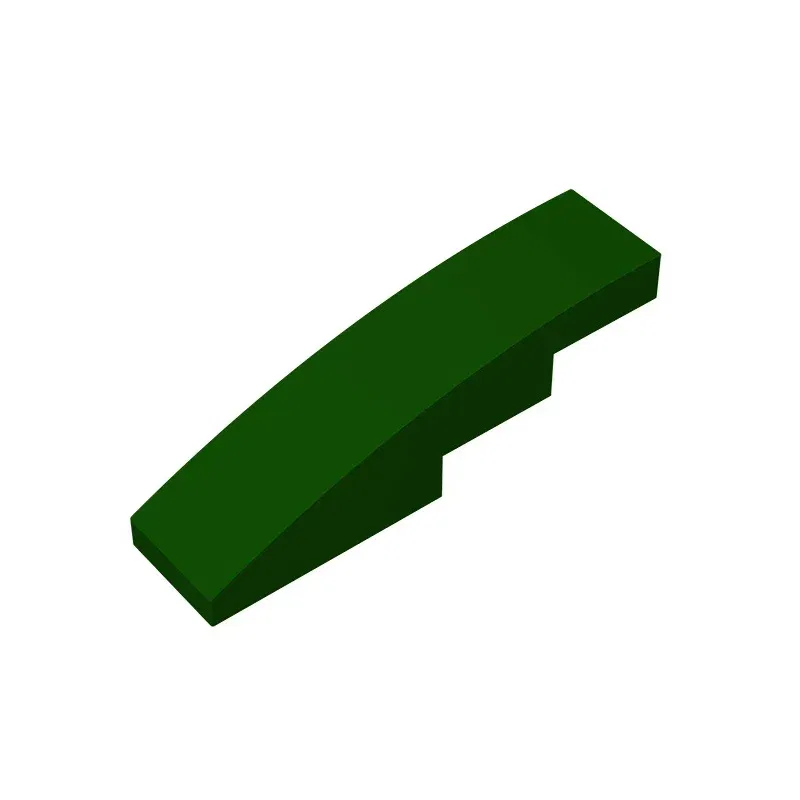 Color: Dark Khaki - Gobricks GDS-658 Slope, Curved 4 x 1 compatible with lego 11153 61678 pieces of children's DIY Educational Building Blocks