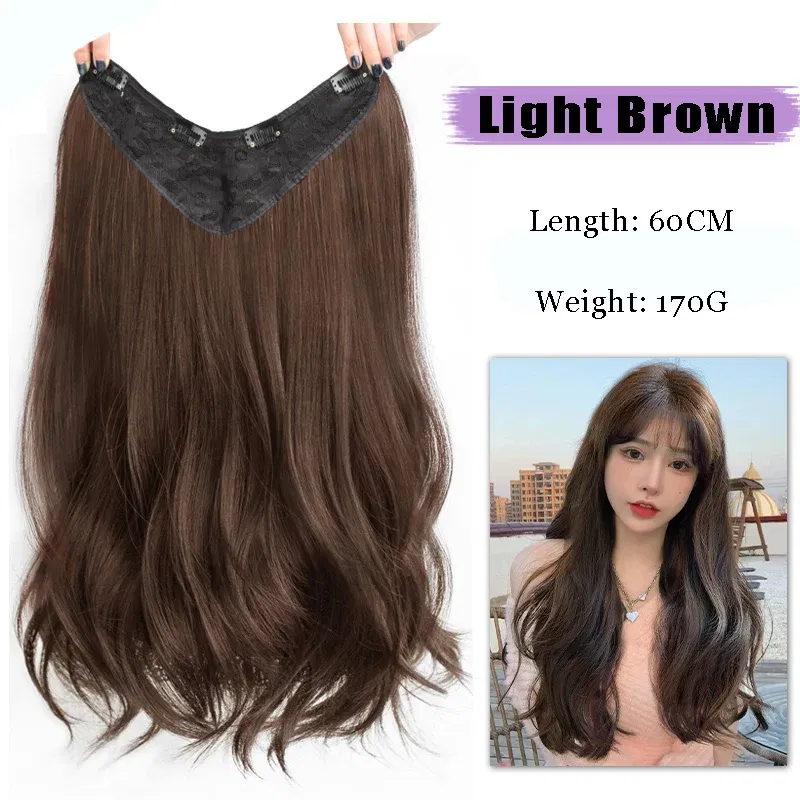 Color: Bug - AOSI Part Synthetic Clip In Hair Extension Long Thick Curly Natural Blonde Flase Hair Hairpieces For Women Heat Resistant