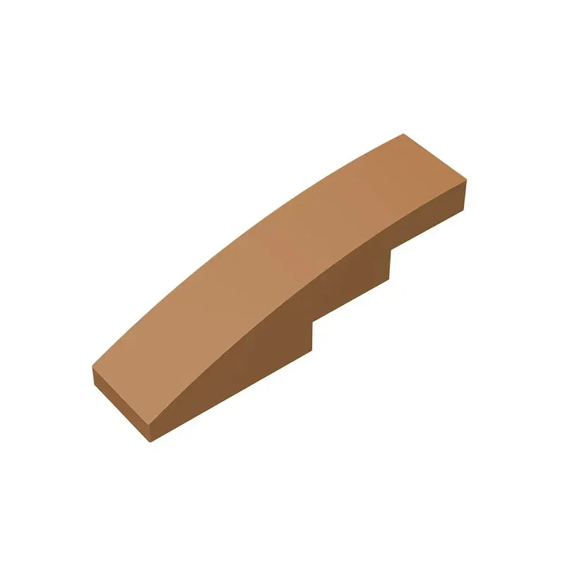 Color: Light Grey - Gobricks GDS-658 Slope, Curved 4 x 1 compatible with lego 11153 61678 pieces of children's DIY Educational Building Blocks