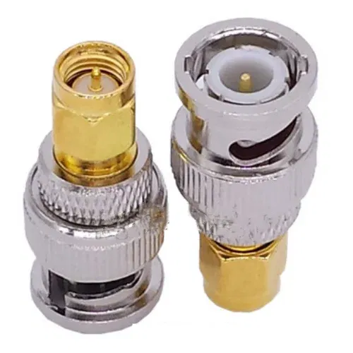 Color: Red - Q9 BNC To SMA Adapter SMA Male Female To BNC Male Female Straight  Coaxial RF Connector